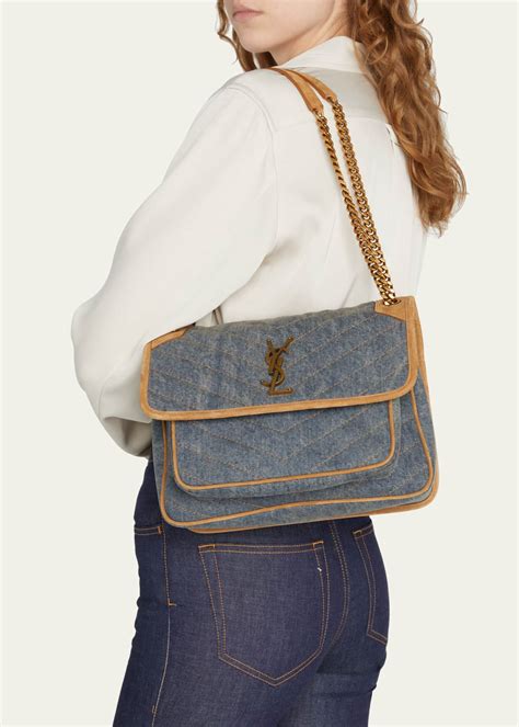 ysl new tote bag|YSL denim tote.